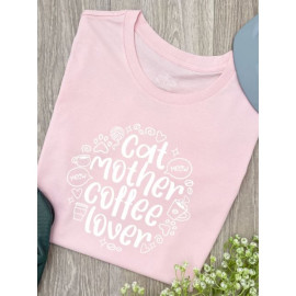 CAT MOTHER COFFEE LOVER AVA WOMEN'S REGULAR FIT TEE