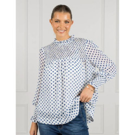 Sally Top Navy White