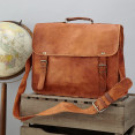 VINTAGE STYLE LEATHER LAPTOP BAG